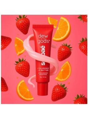 Dew Of The Gods Sorbae Hyaluronic Lip Butter In Strawberry Mandarin BNIB Sealed